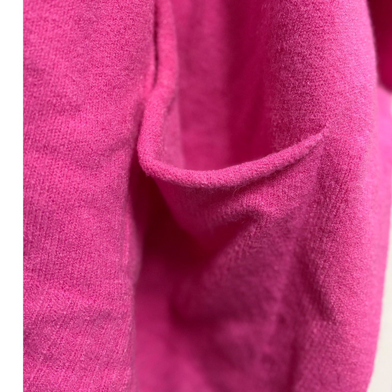 Jaki London V-Neck Hot Pink Poncho Sweater Pockets One Size — image 2 of 7
